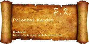 Polonkai Kandid névjegykártya